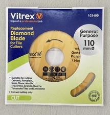 Vitrex 110mm Replacement Diamond Wet Tile Cutter Blade - 103409