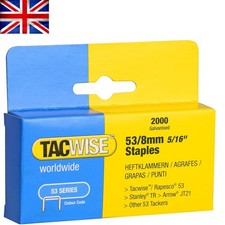 Type 53 8mm Galvanised Staples Pack of 2000 -  Quality Metal Fasteners 0.0040 per staple