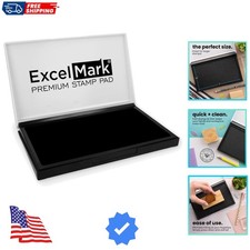 Rubber Stamp Ink Pad Extra Large 3-7/8" x 7" Black