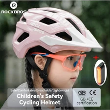 ROCKBROS Kids Bike Helmet with LED Light - For Youth Ages 5-12 Year-Size 54-58cm