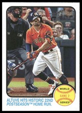Altuve Hits Historic 22nd Postseason Home Run 2022 Topps Heritage #206 Astros