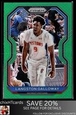 Langston Galloway 2020-21 Panini Prizm Green Prizms #227 Detroit Pistons