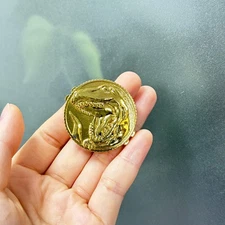 91-93 T-REX Tyrannosaurus Power Metal Coin Gold Ranger Morpher Cosplay
