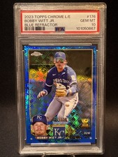 2023 Topps Chrome Logofractor Bobby Witt Jr Blue Refractor /150 PSA 10 Royals
