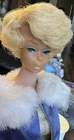 Vtg 60s Platinum Sidepart Bubblecut Barbie Doll