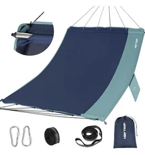 Camping Hammocks, 2 Person Hammock with Detachable Spreader Stainless Steel...