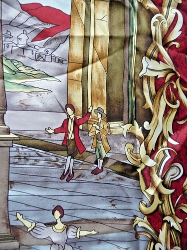 MUSEO DEL PRADO New Scarf Silk Madrid Signed Renaissance Pattern Museum Quality - Picture 8 of 10