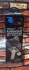 Pop Solo Glow Bluetooth LED Karaoke 2-IN-1 Microphone  Speaker Silver New