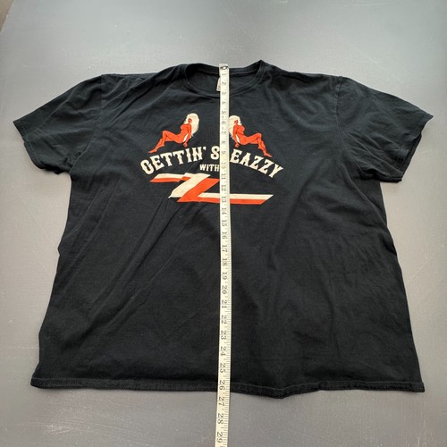 Gettin’ Sleazzy Graphic T-Shirt Men’s 2XL Black Retro Funny ZZ Crewneck Top Tee - Picture 4 of 7