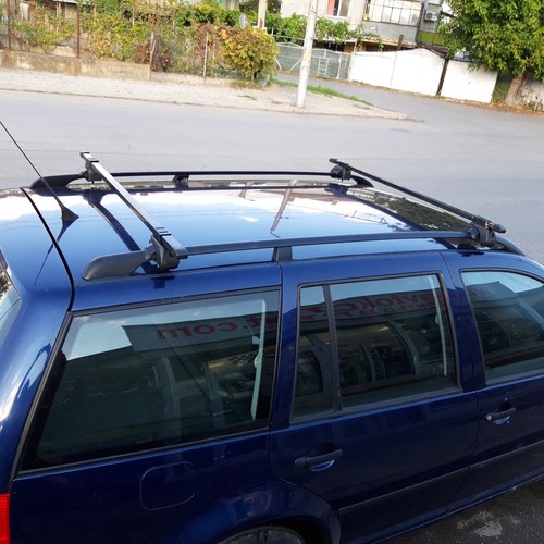 120 cm máximo metal con barras de plástico para techo de coche estante con barra de rieles con llave de bloqueo - Imagen 5 de 17