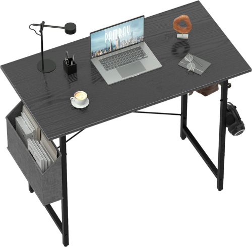 32 Inch Computer Desk for Small Spaces with Storage Bag, Home Office Work Desk w