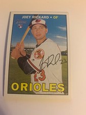 2016 Topps Heritage High Number #566 Joey Rickard Baltimore Orioles Rookie Card