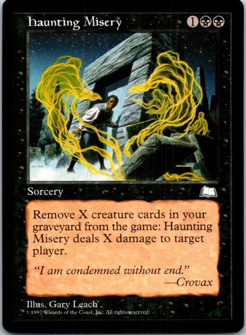 Haunting Misery Magic The Gathering Weatherlight Near Mint