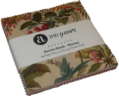 Secret Stash Warm Andover Fabrics Charm Pack 42 - 5'' precut fabric quilt squares
