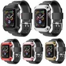 For New Watch 4 iWatch Protective Rugged Case Cover Wrist Strap Band 40mm/44mm