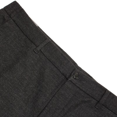 Alberto NWT Dress / Casual Pants Size 38 US In Black Melange Polyester Blend