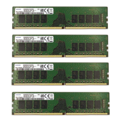 Samsung 64GB (4X16GB) DDR4 2666MHz PC4-21300 UDIMM Memory Ram