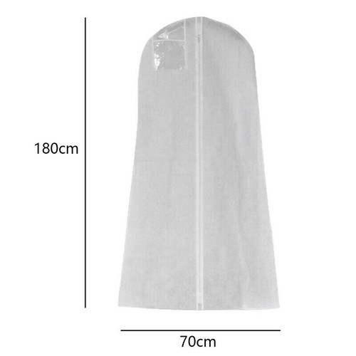 White Extra Large Wedding Dress Bridal Gown Garment Breathable Cover Storage Bag - Picture 5 of 12