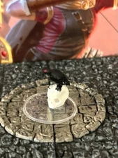 Raven on Skull painted miniature Dungeons & Dragons D&D bird find familiar druid