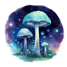Wall decal sticker mushroom wall sticker 18 x 18 cm large