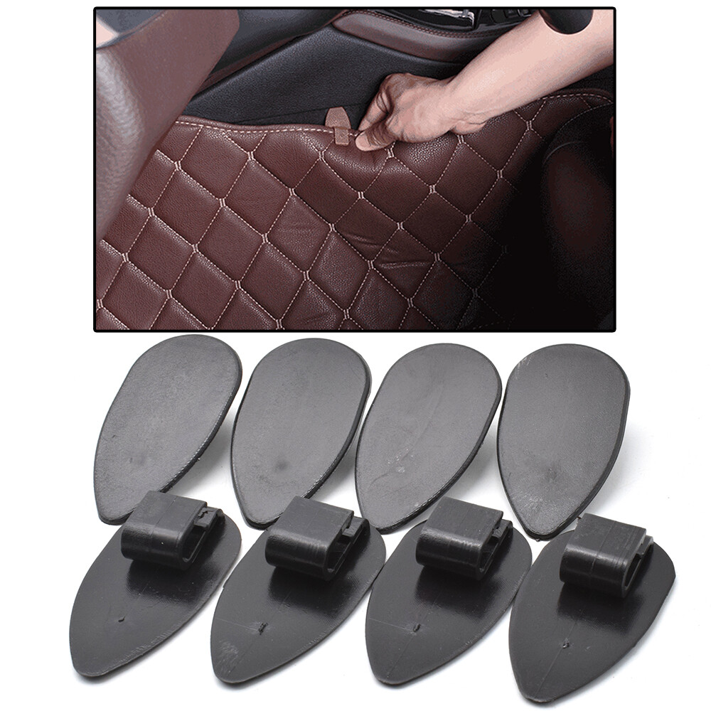 VGOL 16stks Autovloermat Clips 3D08645214PK 3D0864523B41 Tapijt Anti-Slip Gesp Kunststof Clip Ronde Bevestiging Grijpklemmen Montage Houder Zwart