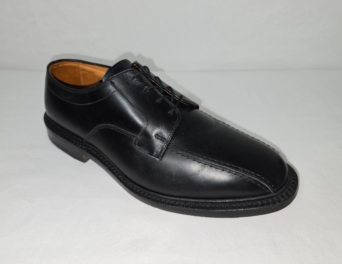 Allen Edmonds Hillcrest Men's 8 EEE Black Leather Derby Bicycle Toe Dress Shoes eBay
