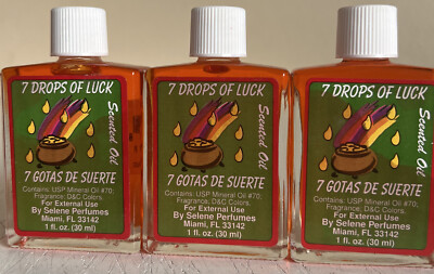 7 Drops of luck oil Aceite 7 gotas de suerte 1 Oz Each Lot Of 3