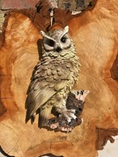 Owl Wall Art Garden Ornament Lawn Fence Gift Present Metal Quirky Bird Resin