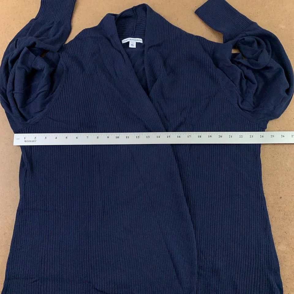 Cárdigan Port Authority Damas Talla 4XL Azul Marino Tejido Acanalado Frente Abierto LSW289 Nuevo Foto 4 de 4