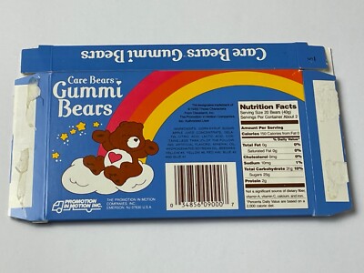 1986 CARE BEARS Gummi Bears candy Box - empty | eBay
