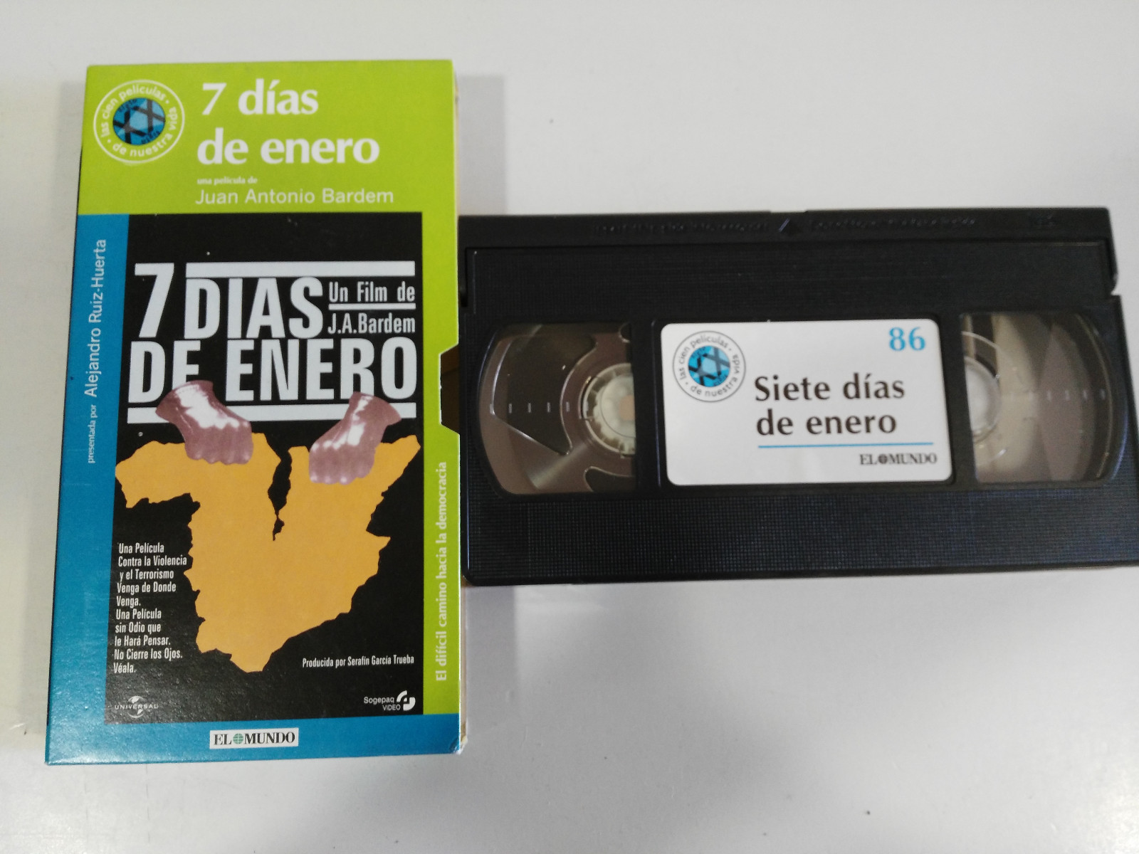 7 Dias De Enero Juan ANTONIO BARDEM VHS Caja Carton Castellano El Mundo - 2T