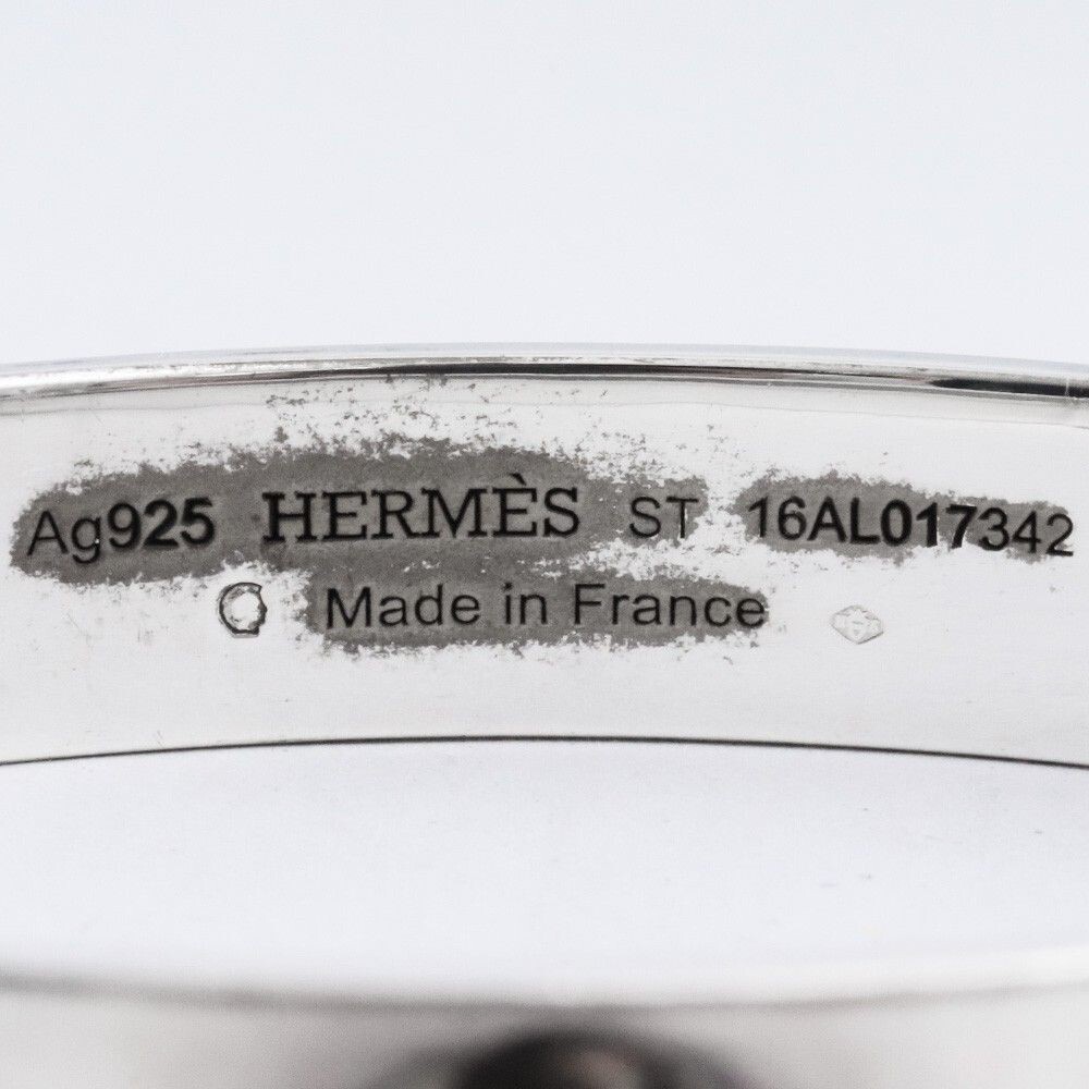 HERMES Collier de Chien PM Bracelet Silver 47g SV925 Bangle Ladies