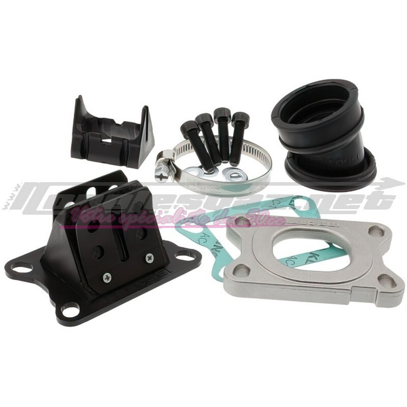 Boite à clapets Malossi AM6 et pipe 360 orientable diamètre 35mm pour Derbi et Rieju
