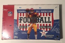 2003 Topps All American Football Hobby Box Factory Sealed
