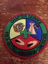 Timuquan Lodge Chapter Service Patch Red Round OA Order of the Arrow CE-306
