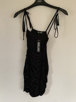black rebellious fashion ruched mini dress | eBay UK black rebellious fashion ruched mini dress | eBay UK