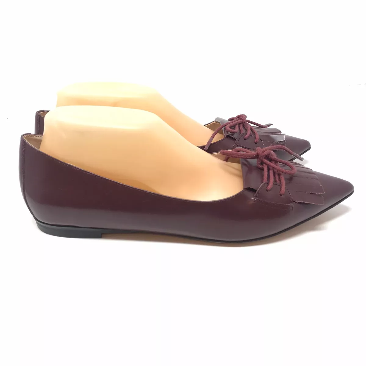 Burgundy lace deals flats
