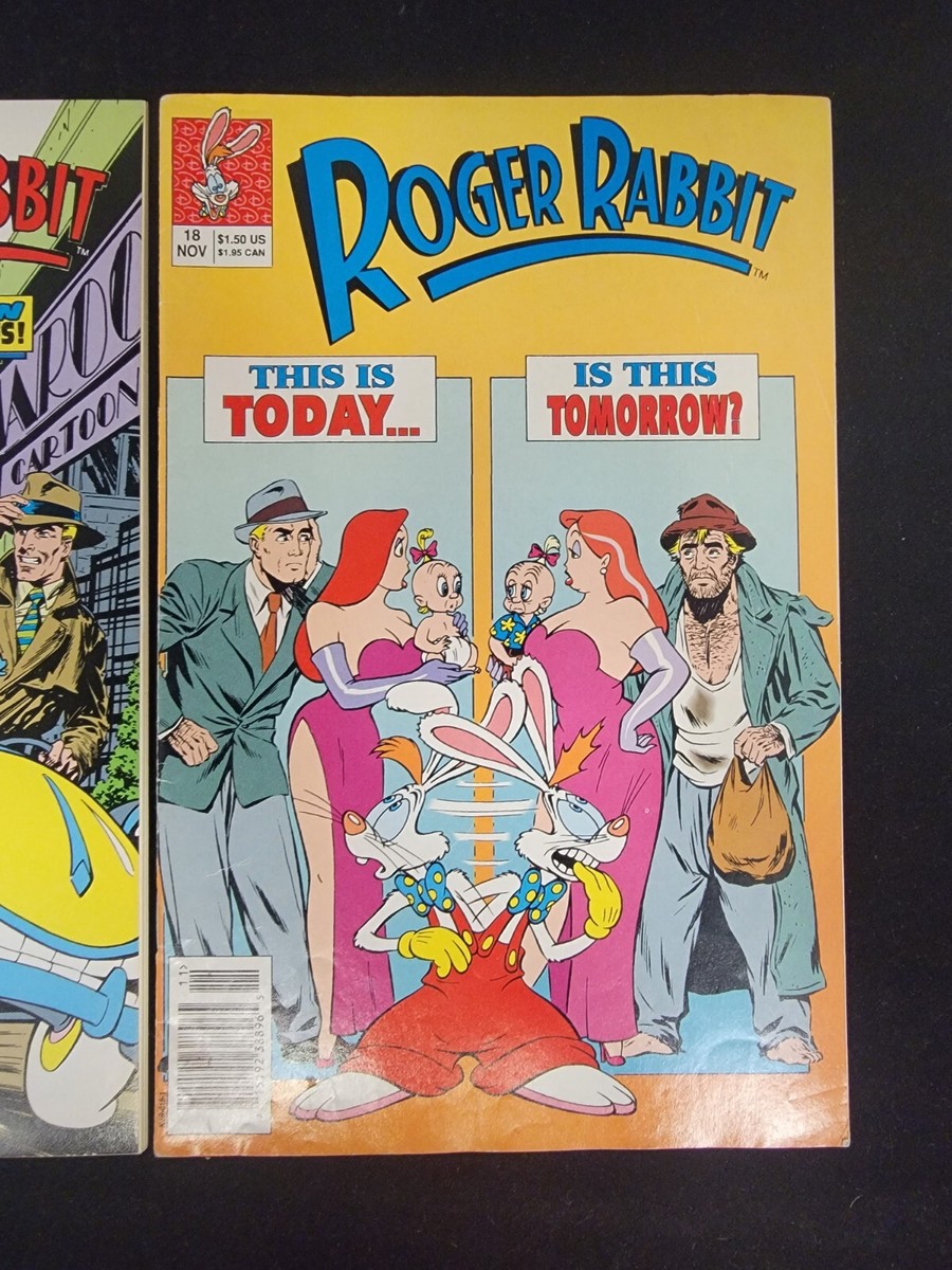 Roger Rabbit 1 & 18 First & Last Issue 1990 Walt Disney Comic Lot