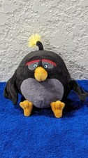 Angry Birds Black Cannon BIRD with Feet Plush Rovio 6" 2016 COMMONWEALTH