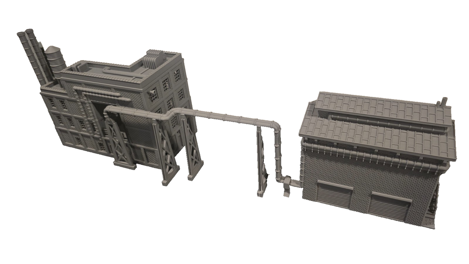 HO Scale Industrial Factory 1:87 Building | eBay