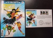 Teen Titans (2016) #1 (portada de Burnham) FIRMADO por Jonboy Meyers con notarial WOS