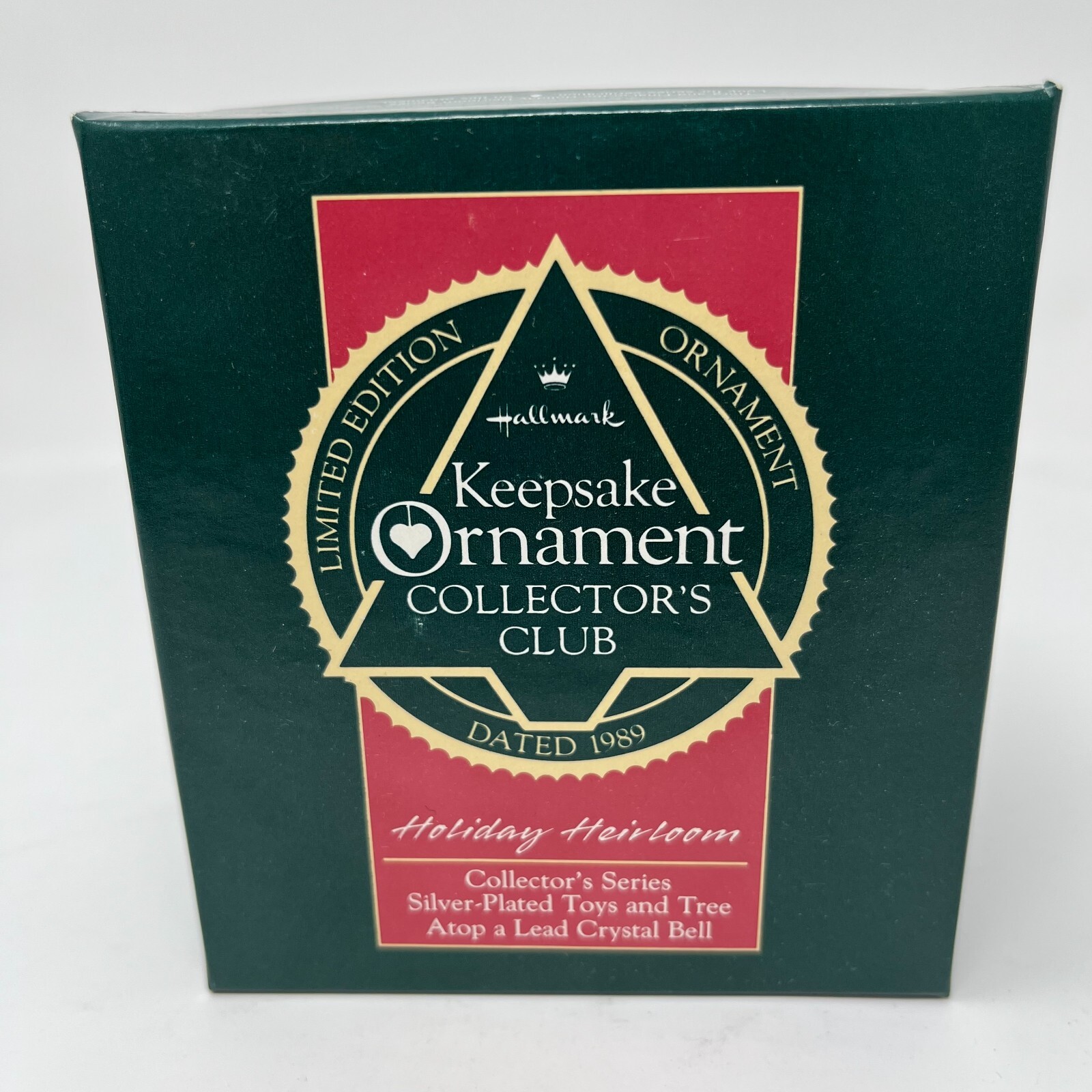 Hallmark Holiday Heirloom 1988 Silver Plated Angel Atop A Lead Crystal Bell