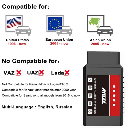 ELM327 OBD2 Scanner Code Reader Check Engine Bluetooth Car Diagnostic Scan Tool - Bild 4 von 14