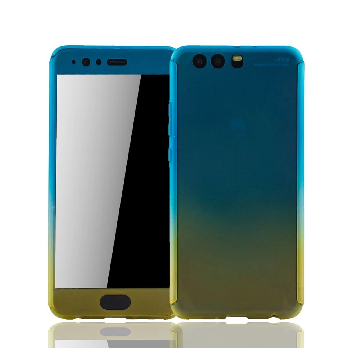 Orgstyle per Huawei Honor 10 Lite Cover, Custodia Adsorbimento Magnetico Protettiva, Fronte e Retro in Vetro Temperato Trasparente Cover Paraurti in Metallo 360 Gradi Full Body Thin Fit Cover, Blu