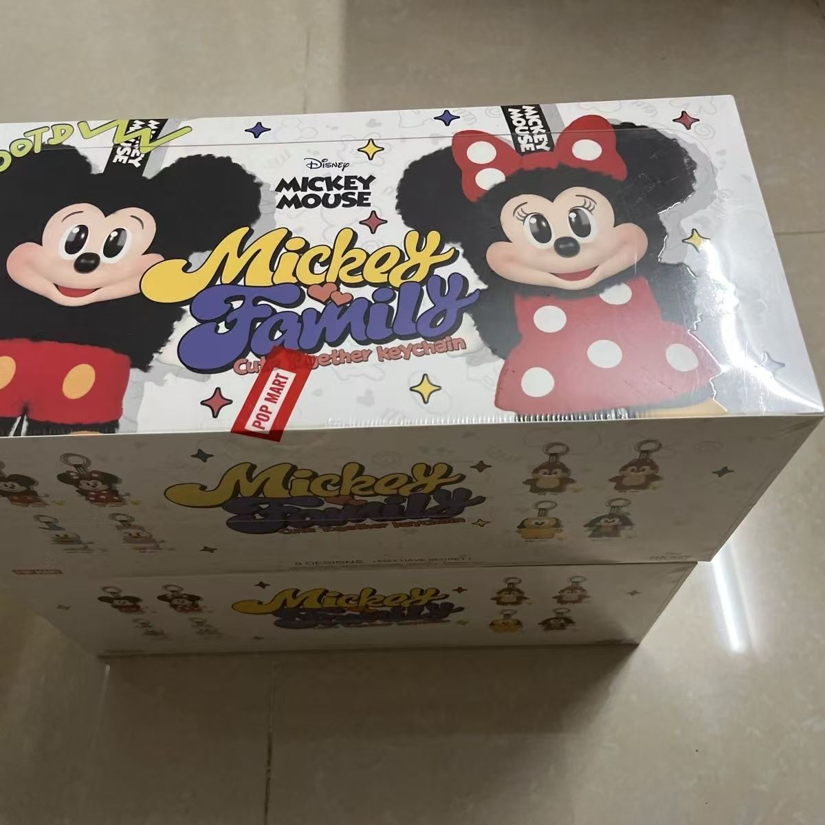 POPMART Mickey Family Cute Together Key Chain Series Blind