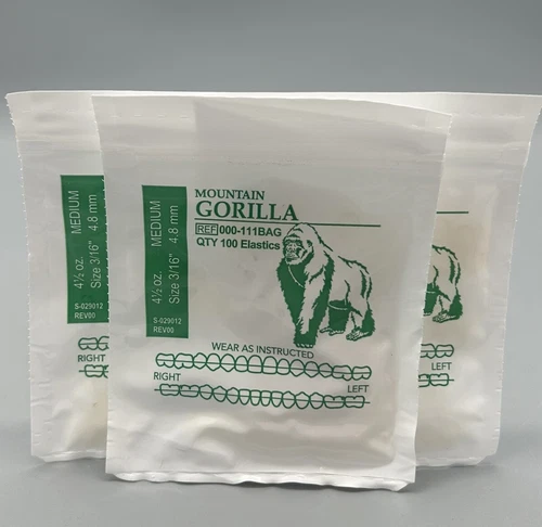 3 Mountain Gorilla American Orthodontics Elastics Dental Rubber Bands