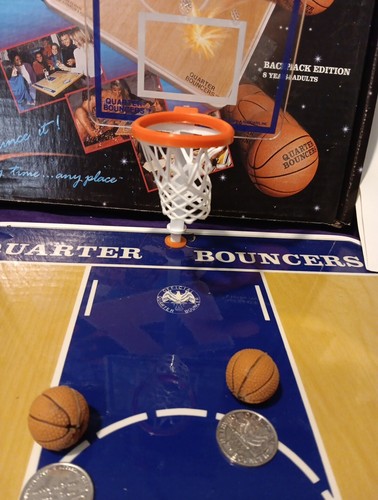 Quarter Bouncers 1995 Anderson Vintage Basketball Drinking Board Game COMPLETE - Picture 4 of 9