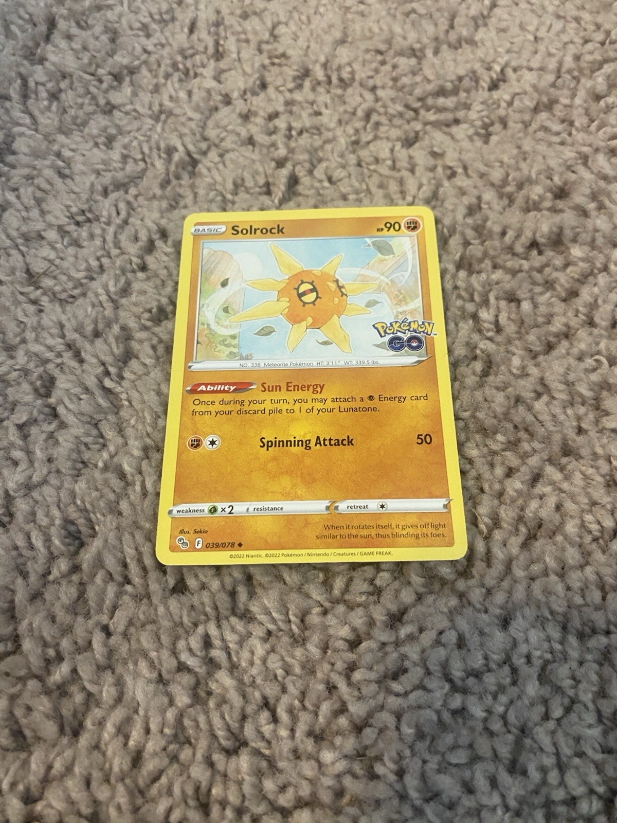 Solrock 039/078 Pokémon GO Regular