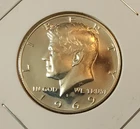 1969 s Kennedy half dollar proof 40% Silver
