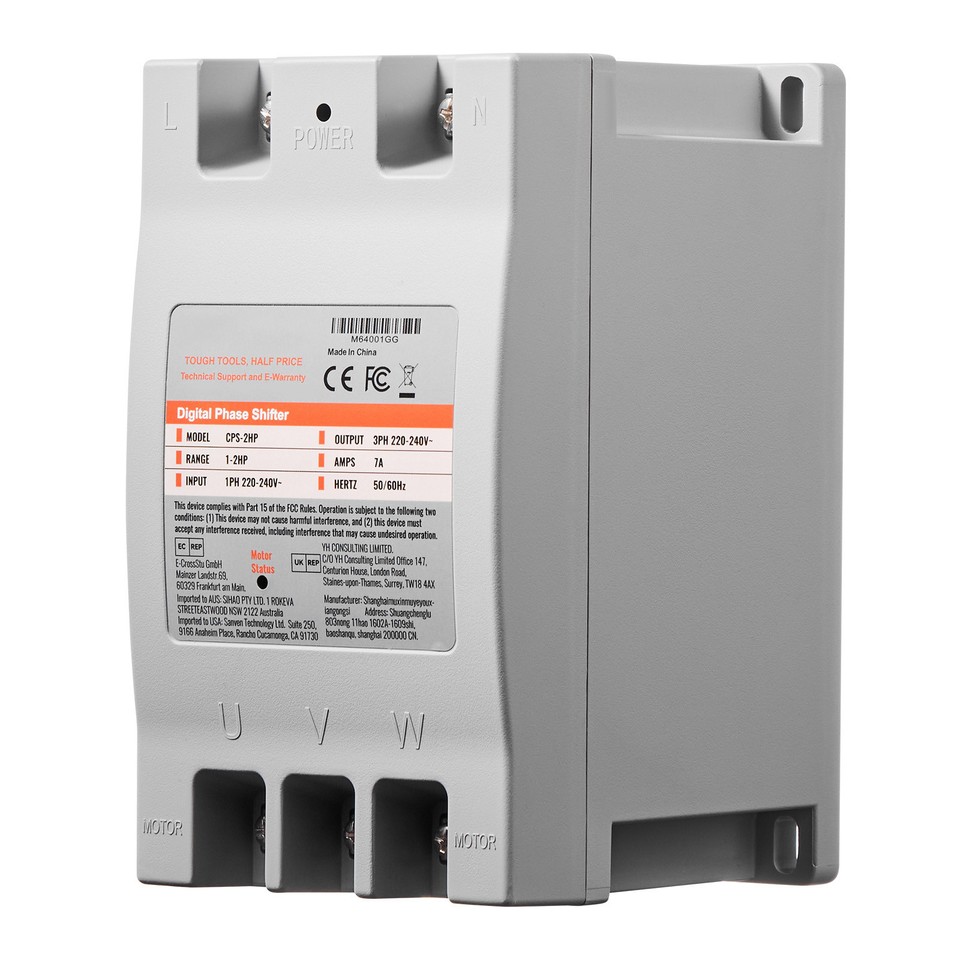 Uimoso 3 Phase Converter 2HP 7A 220V Single to 3 Phase 220V-240V Input ...